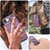 iPhone 17e / 16e Car Magnetic Ring Buckle Card Bag Phone Case with Lanyard - Purple