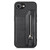 iPhone 17e / 16e Carbon Fiber Horizontal Flip Zipper Wallet Phone Case - Black