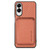iPhone 17e / 16e Carbon Fiber Leather Card Magsafe Phone Case - Brown