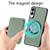 iPhone 17e / 16e Carbon Fiber Leather Card Magsafe Phone Case - Green