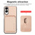 iPhone 17e / 16e Carbon Fiber Leather Card Magsafe Phone Case - Khaki