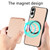 iPhone 17e / 16e Carbon Fiber Leather Card Magsafe Phone Case - Khaki