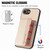 iPhone 17e / 16e Carbon Fiber Magnetic Card Wallet RFID Blocking Phone Case - Khaki