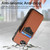 iPhone 17e / 16e Carbon Fiber MagSafe Vertical Flip Card Bag Phone Case - Brown