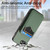 iPhone 17e / 16e Carbon Fiber MagSafe Vertical Flip Card Bag Phone Case - Green