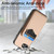 iPhone 17e / 16e Carbon Fiber MagSafe Vertical Flip Card Bag Phone Case - Khaki