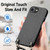 iPhone 17e / 16e Carbon Fiber Texture Leather Back Phone Case with Crossbody Strap - Black