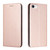 iPhone 17e / 16e Carbon Fiber Texture Magnetic Flip Leather Phone Case - Rose Gold