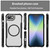 iPhone 17e / 16e Carbon Fiber Texture MagSafe Translucent Phone Case - Black