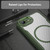 iPhone 17e / 16e Carbon Fiber Texture MagSafe Translucent Phone Case - Green