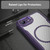 iPhone 17e / 16e Carbon Fiber Texture MagSafe Translucent Phone Case - Purple