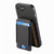 iPhone 17e / 16e Carbon Fiber Vertical Flip Wallet Stand Phone Case - Black