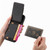 iPhone 17e / 16e Carbon Fiber Vertical Flip Wallet Stand Phone Case - Black