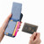 iPhone 17e / 16e Carbon Fiber Vertical Flip Wallet Stand Phone Case - Blue