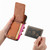 iPhone 17e / 16e Carbon Fiber Vertical Flip Wallet Stand Phone Case - Brown
