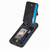 iPhone 17e / 16e Carbon Fiber Vertical Flip Zipper Phone Case - Black