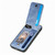 iPhone 17e / 16e Carbon Fiber Vertical Flip Zipper Phone Case - Blue