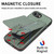 iPhone 17e / 16e Carbon Fiber Vertical Flip Zipper Phone Case - Blue