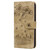 iPhone 17e / 16e Cartoon Sakura Cat Embossed Leather Phone Case - Brown