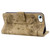 iPhone 17e / 16e Cartoon Sakura Cat Embossed Leather Phone Case - Brown