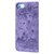 iPhone 17e / 16e Cartoon Sakura Cat Embossed Leather Phone Case - Purple