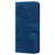 iPhone 17e / 16e Cartoon Sakura Cat Embossed Leather Phone Case - Royal Blue