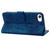 iPhone 17e / 16e Cartoon Sakura Cat Embossed Leather Phone Case - Royal Blue