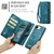 iPhone 17e / 16e CaseMe 008 Detachable Multifunctional Leather Phone Case - Blue