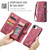iPhone 17e / 16e CaseMe 008 Detachable Multifunctional Leather Phone Case - Red