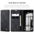 iPhone 17e / 16e CaseMe 013 Multifunctional Horizontal Flip Leather Phone Case - Black