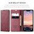 iPhone 17e / 16e CaseMe 013 Multifunctional Horizontal Flip Leather Phone Case - Red