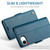 iPhone 17e / 16e CaseMe 023 Butterfly Buckle Litchi Texture RFID Anti-theft Leather Phone Case - Blue