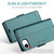 iPhone 17e / 16e CaseMe 023 Butterfly Buckle Litchi Texture RFID Anti-theft Leather Phone Case - Green