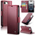 iPhone 17e / 16e CaseMe 023 Butterfly Buckle Litchi Texture RFID Anti-theft Leather Phone Case - Red