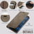 iPhone 17e / 16e CaseMe 033 Calf Leather Lining Microfibre RFID Blocking Phone Case - Coffee