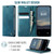 iPhone 17e / 16e CaseMe 033 Calf Leather Lining Microfibre RFID Blocking Phone Case - Green