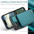 iPhone 17e / 16e CaseMe C22 Card Slots Holder RFID Anti-theft Phone Case - Green