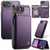iPhone 17e / 16e CaseMe C22 Card Slots Holder RFID Anti-theft Phone Case - Purple