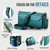 iPhone 17e / 16e CaseMe C36 Card Slots Zipper Wallet RFID Anti-theft Leather Phone Case - Blue