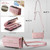 iPhone 17e / 16e CaseMe C39 RFID Blocking Zipper Wallet Leather Phone Case with Crossbody Strap - Pink