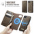 iPhone 17e / 16e CaseMe C49 MagSafe RFID Blocking Detachable Wallet Leather Phone Case - Coffee