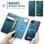 iPhone 17e / 16e CaseMe C49 MagSafe RFID Blocking Detachable Wallet Leather Phone Case - Green