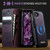 iPhone 17e / 16e CaseMe C49 MagSafe RFID Blocking Detachable Wallet Leather Phone Case - Purple