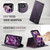 iPhone 17e / 16e CaseMe C49 MagSafe RFID Blocking Detachable Wallet Leather Phone Case - Purple