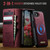 iPhone 17e / 16e CaseMe C49 MagSafe RFID Blocking Detachable Wallet Leather Phone Case - Red