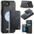 iPhone 17e / 16e CaseMe Me80 Series Detachable Wallet Magnetic RFID Vegan Leather Phone Case - Black