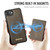 iPhone 17e / 16e CaseMe Me80 Series Detachable Wallet Magnetic RFID Vegan Leather Phone Case - Coffee