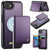 iPhone 17e / 16e CaseMe Me80 Series Detachable Wallet Magnetic RFID Vegan Leather Phone Case - Purple