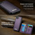 iPhone 17e / 16e CaseMe Me80 Series Detachable Wallet Magnetic RFID Vegan Leather Phone Case - Purple