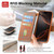 iPhone 17e / 16e CaseNeo Finger Grip Strap MagSafe Leather Phone Case - Brown